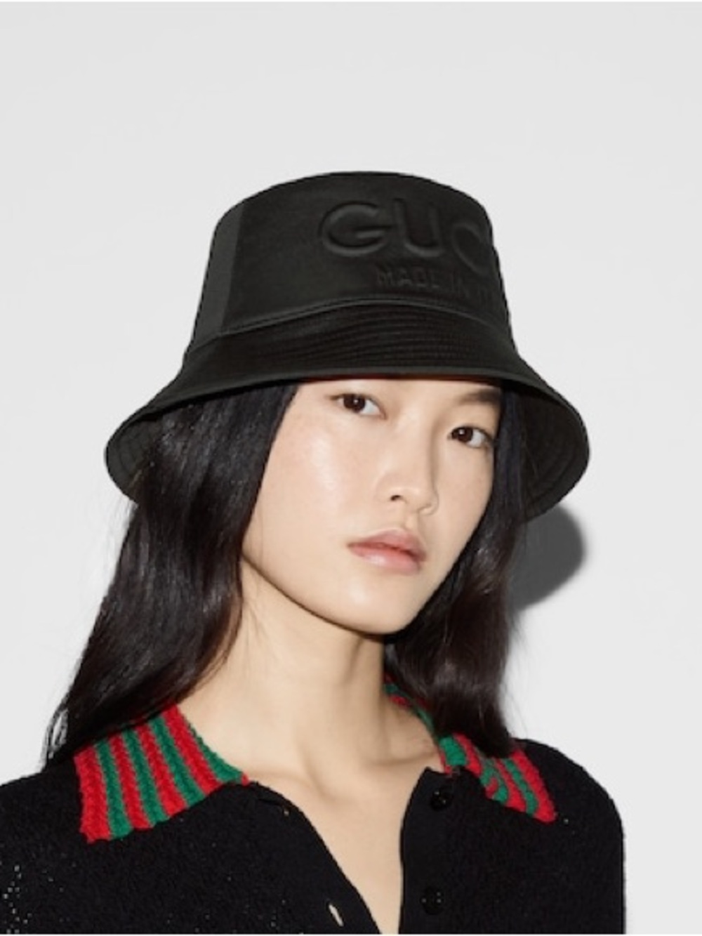 Gucci embossed-logo bucket hat